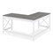 Alera 58.27 in. x 58.27 in. x 29.53 in. L-Shaped Farmhouse Desk - Gray/White
